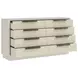 Cotiere Cream Linen Performance Fabric 8 Drawer Dresser