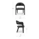 Martens Black Leather Upholstered Dining Chair