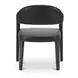 Martens Black Leather Upholstered Dining Chair