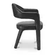 Martens Black Leather Upholstered Dining Chair