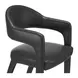 Martens Black Leather Upholstered Dining Chair