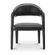 Martens Black Leather Upholstered Dining Chair