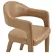 Martens Brown Leather Upholstered Dining Chair