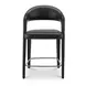 Martens Black Leather Upholstered Counter Height Stool