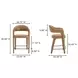 Martens Brown Leather Upholstered Counter Height Stool