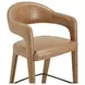 Martens Brown Leather Upholstered Counter Height Stool