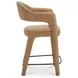 Martens Brown Leather Upholstered Counter Height Stool