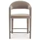 Martens Camel Upholstered Counter Height Stool
