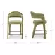 Martens Green Upholstered Counter Height Stool