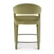 Martens Green Upholstered Counter Height Stool