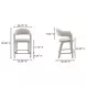 Martens Beige Performance Fabric Upholstered Counter Height Stool
