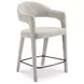 Martens Beige Performance Fabric Upholstered Counter Height Stool