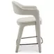 Martens Beige Performance Fabric Upholstered Counter Height Stool