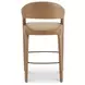 Martens Brown Leather Upholstered Bar Stool