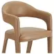 Martens Brown Leather Upholstered Bar Stool