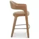 Martens Brown Leather Upholstered Bar Stool