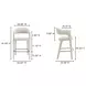 Martens Beige Performance Fabric Upholstered Bar Stool