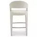 Martens Beige Performance Fabric Upholstered Bar Stool
