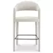 Martens Beige Performance Fabric Upholstered Bar Stool