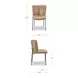 Early Tan Leather Upholstered Dining Chair Set of 2