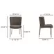 Early Dark Brown Upholstered Dining Chair Set of 2
