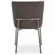 Early Dark Brown Upholstered Dining Chair Set of 2