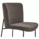 Early Dark Brown Upholstered Dining Chair Set of 2