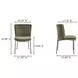 Early Green Upholstered Dining Chair Set of 2
