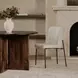 Early Beige Performance Fabric Upholstered Dining Chair Set of 2