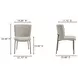 Early Beige Performance Fabric Upholstered Dining Chair Set of 2