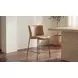 Early Tan Leather Upholstered Counter Height Stool