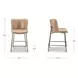 Early Tan Leather Upholstered Counter Height Stool