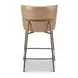Early Tan Leather Upholstered Counter Height Stool
