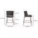 Early Dark Brown Upholstered Counter Height Stool