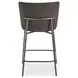 Early Dark Brown Upholstered Counter Height Stool