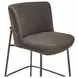Early Dark Brown Upholstered Counter Height Stool