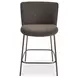 Early Dark Brown Upholstered Counter Height Stool