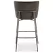 Early Dark Brown Upholstered Bar Stool