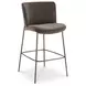 Early Dark Brown Upholstered Bar Stool