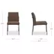 Danny Dark Brown Upholstered Dining Chair Set of 2