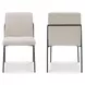 Danny Ivory Upholstered Dining Chair Set of 2