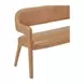 Martens Tan Leather Upholstered Dining Bench