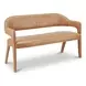 Martens Tan Leather Upholstered Dining Bench