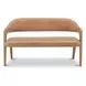 Martens Tan Leather Upholstered Dining Bench