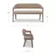 Martens Camel Upholstered Dining Bench