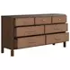 Verge Handcrafted Walnut and Cream Upholstered Panel Bedroom Set