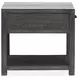 Plum Creek Ravenwood Black and White Rectangular Marble Top End Table