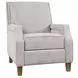 York Gray Recliner Accent Chair with Nailhead Trim