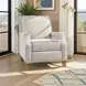 York Gray Recliner Accent Chair with Nailhead Trim