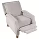 York Gray Recliner Accent Chair with Nailhead Trim